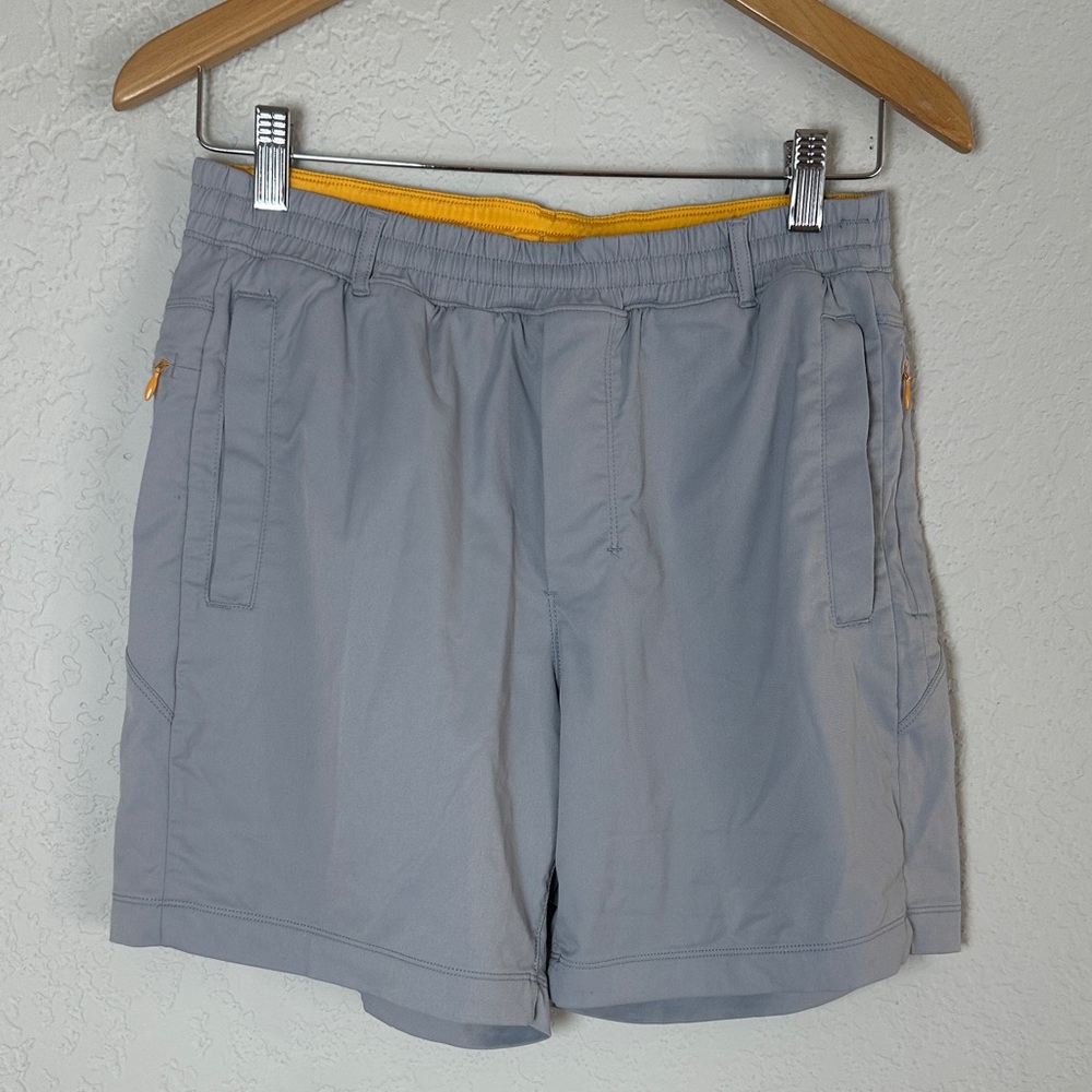 Birddogs Men's Gray Shorts Athletic Performance Stretch Lined Zip Pocket